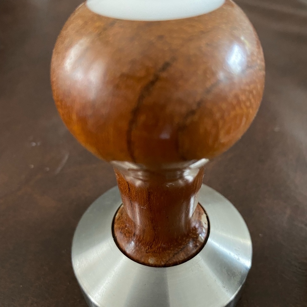 Reg Barber Espresso Tamper Tall Wooden Brown